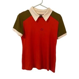 vintage apple patch polo shirt